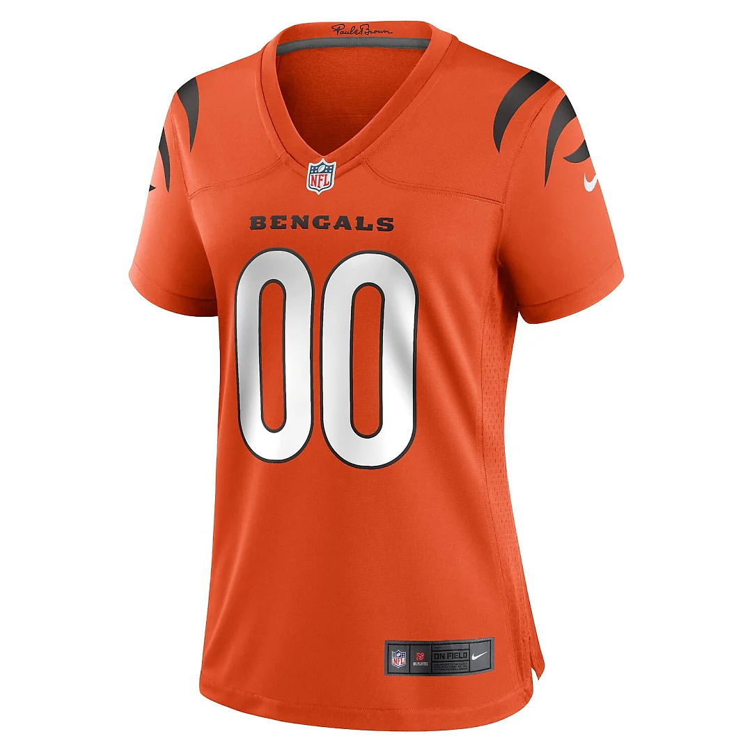 Zennovawear Cincinnati Bengals Women's Alternate Game Custom Jersey - Orange
