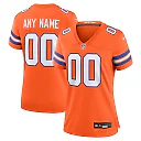 Zennovawear Denver Broncos Women's Mile High Collection 1977 Throwback Custom Game Jersey - Orange