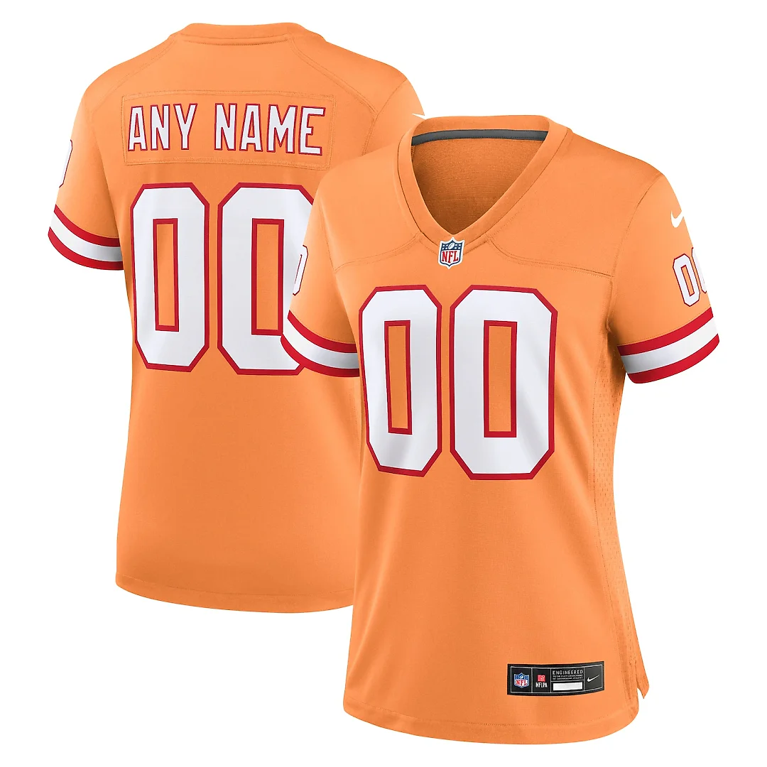 Zennovawear Tampa Bay Buccaneers Women's Custom Throwback Game Jersey - Orange