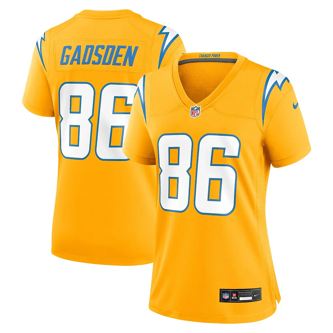 Zennovawear Oronde Gadsden Los Angeles Chargers Women's Alternate Charger Power Game Jersey - Gold
