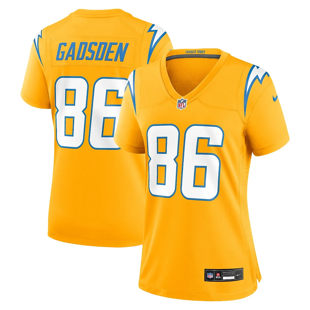 Zennovawear Oronde Gadsden Los Angeles Chargers Women's Alternate Charger Power Game Jersey - Gold