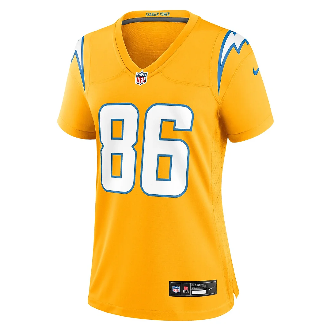 Zennovawear Oronde Gadsden Los Angeles Chargers Women's Alternate Charger Power Game Jersey - Gold