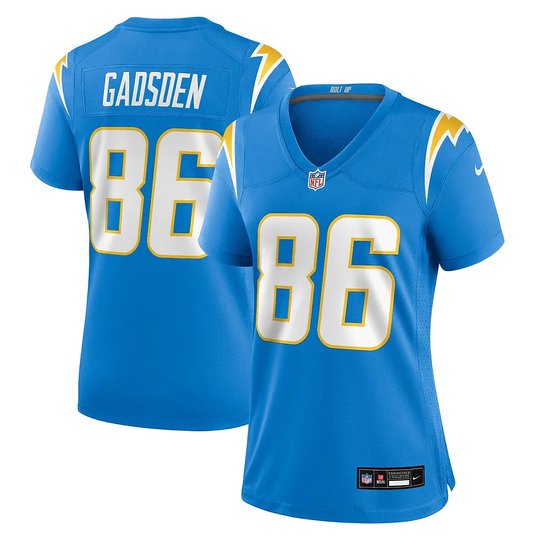 Zennovawear Oronde Gadsden Los Angeles Chargers Women's Team Game Jersey - Powder Blue
