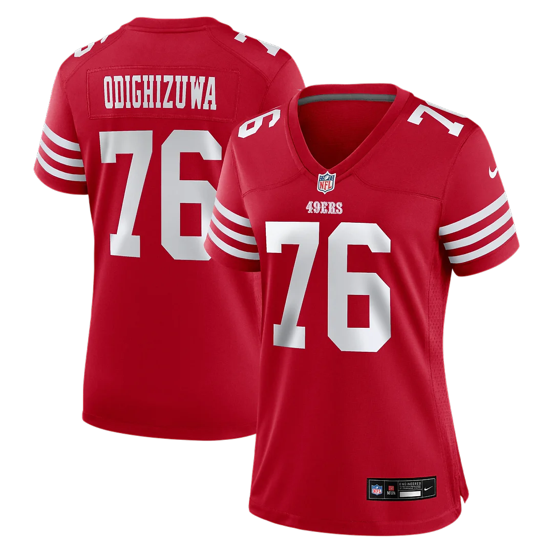 Zennovawear Osa Odighizuwa San Francisco 49ers Women's Team Game Jersey - Scarlet