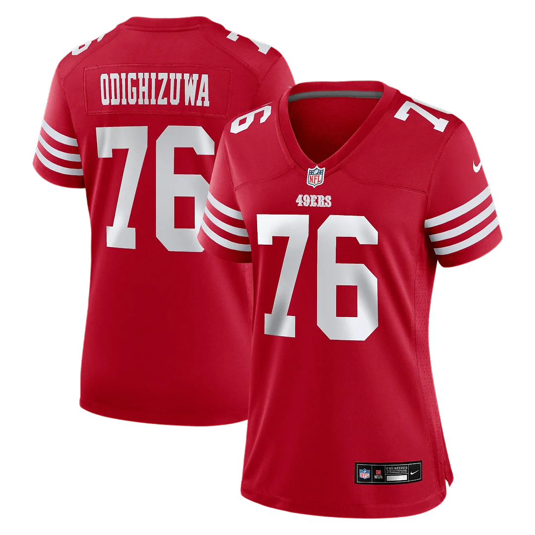 Zennovawear Osa Odighizuwa San Francisco 49ers Women's Team Game Jersey - Scarlet