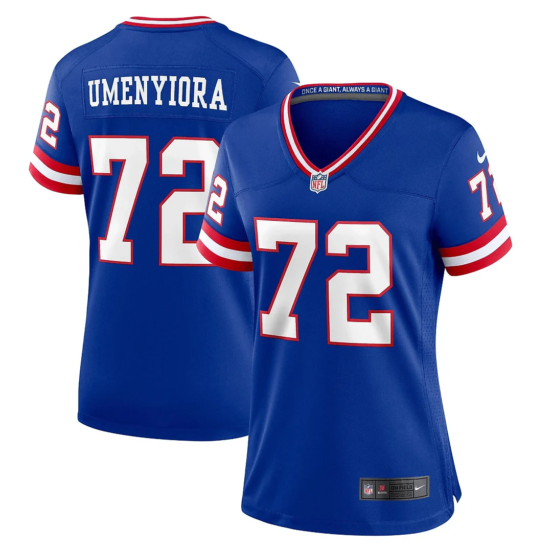 Zennovawear Osi Umenyiora New York Giants Women's Classic Retired Player Game Jersey - Royal