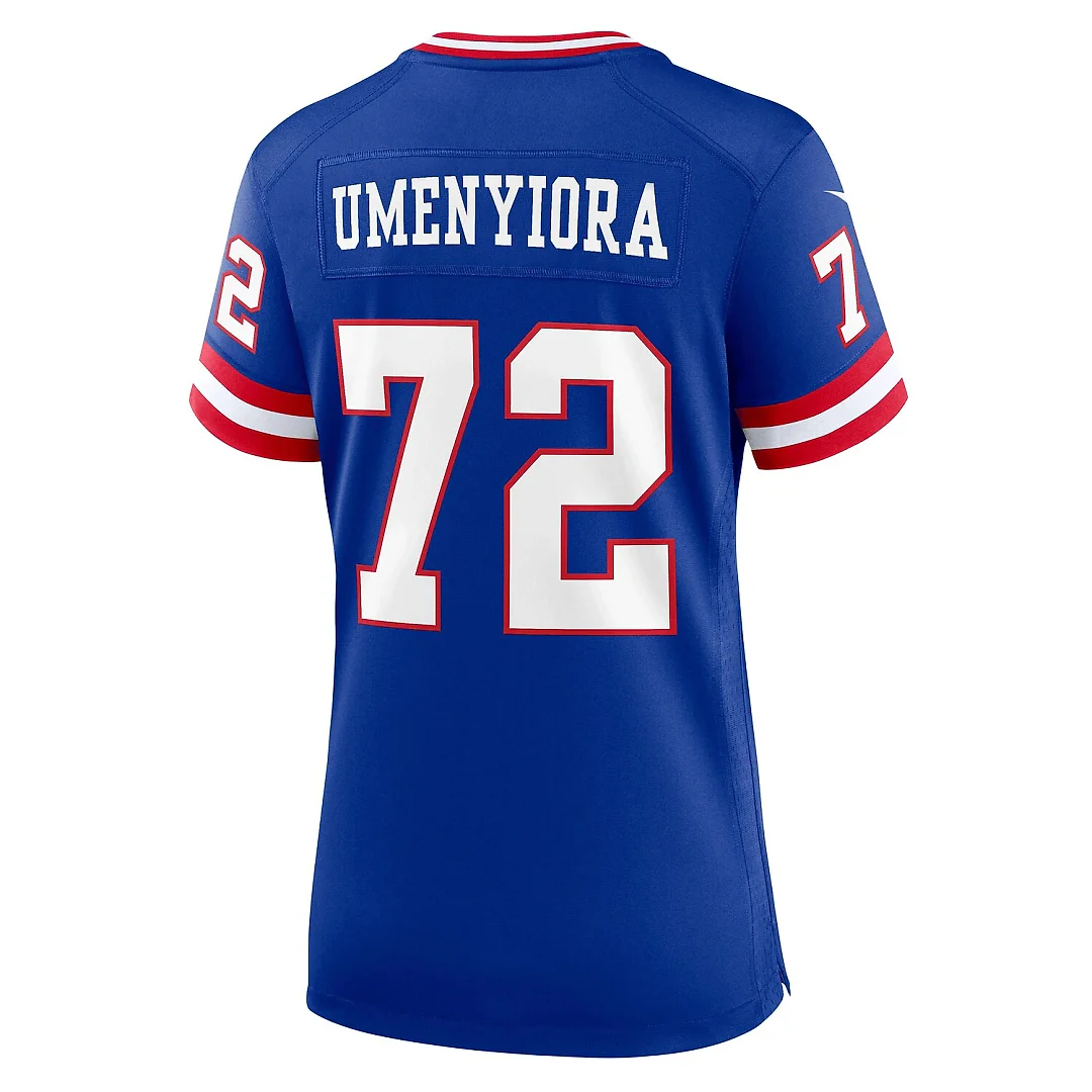 Zennovawear Osi Umenyiora New York Giants Women's Classic Retired Player Game Jersey - Royal