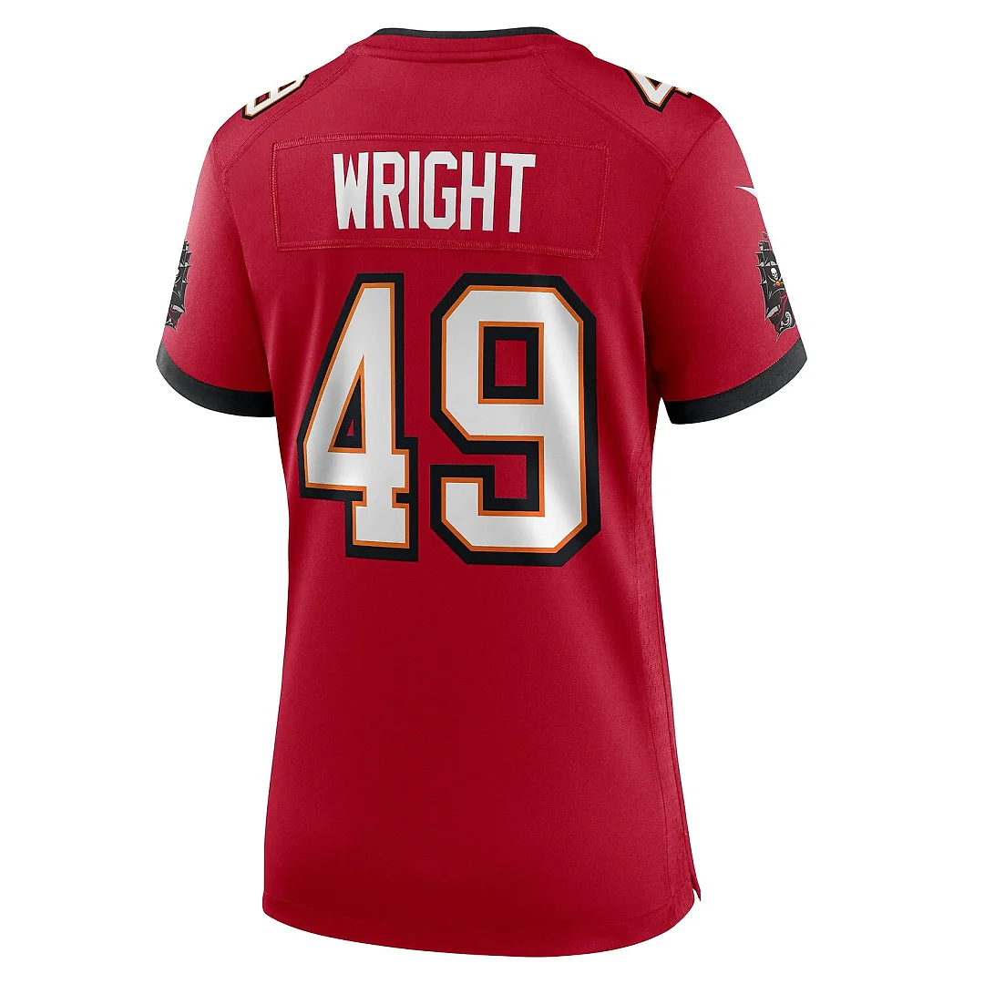 Zennovawear Owen Wright Tampa Bay Buccaneers Women's Team Game Jersey - Red