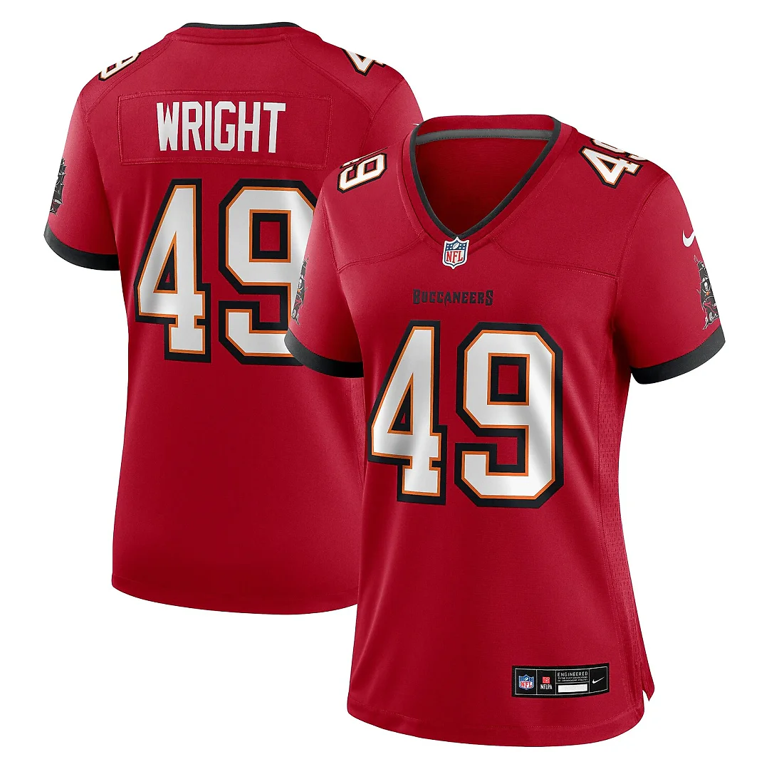 Zennovawear Owen Wright Tampa Bay Buccaneers Women's Team Game Jersey - Red