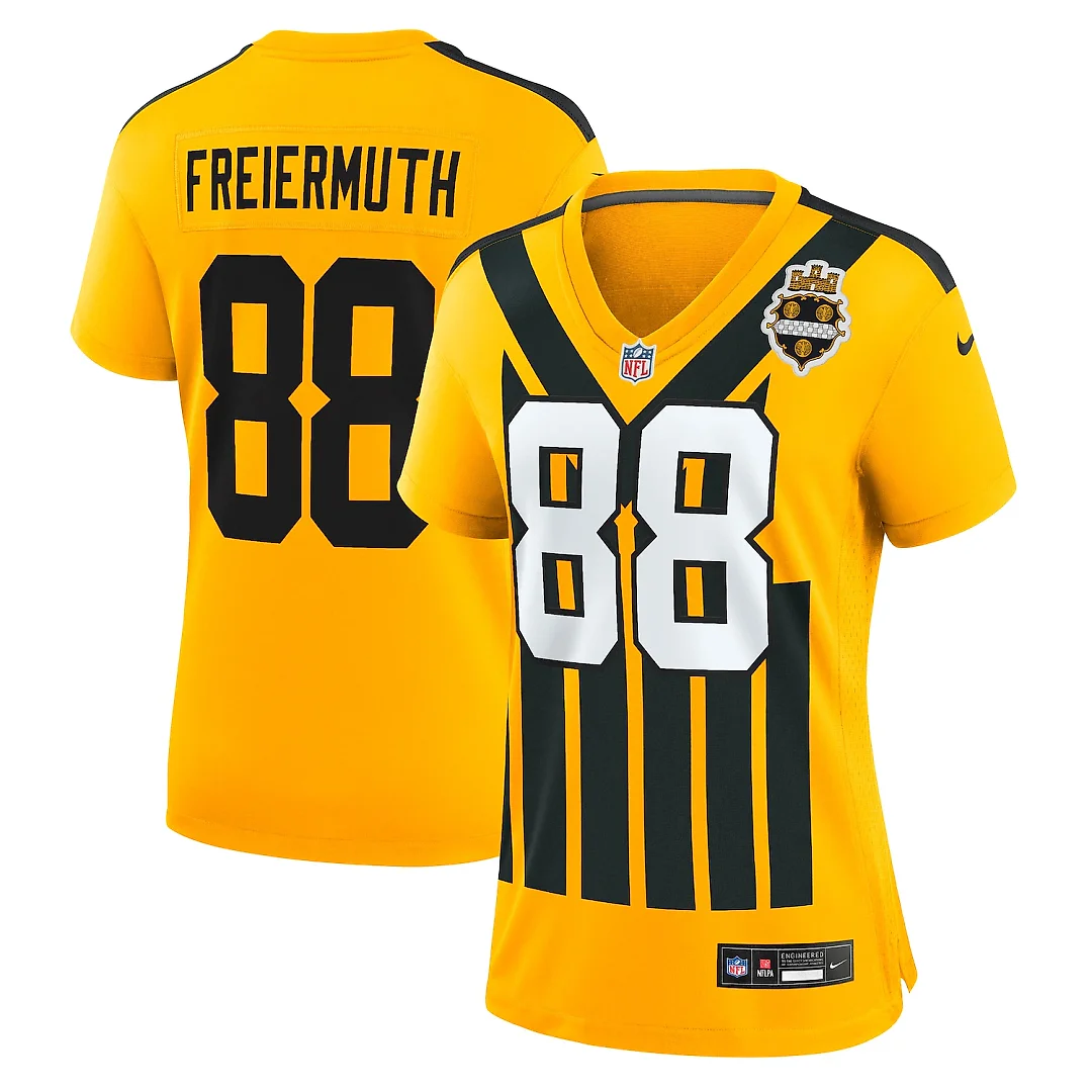 Zennovawear Pat Freiermuth Pittsburgh Steelers Women's Alternate 1933 Throwback Game Jersey - Gold
