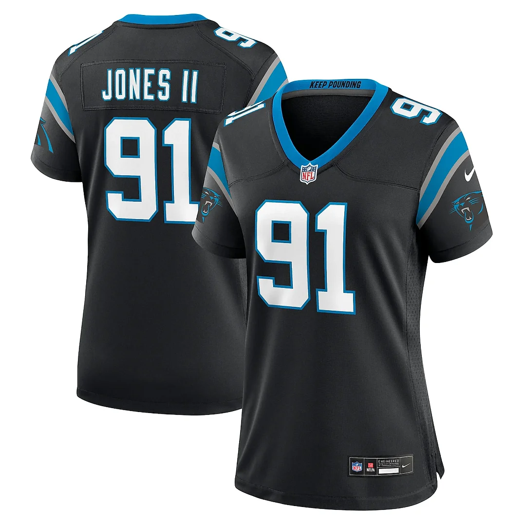 Zennovawear Patrick Jones II Carolina Panthers Women's Team Game Jersey - Black