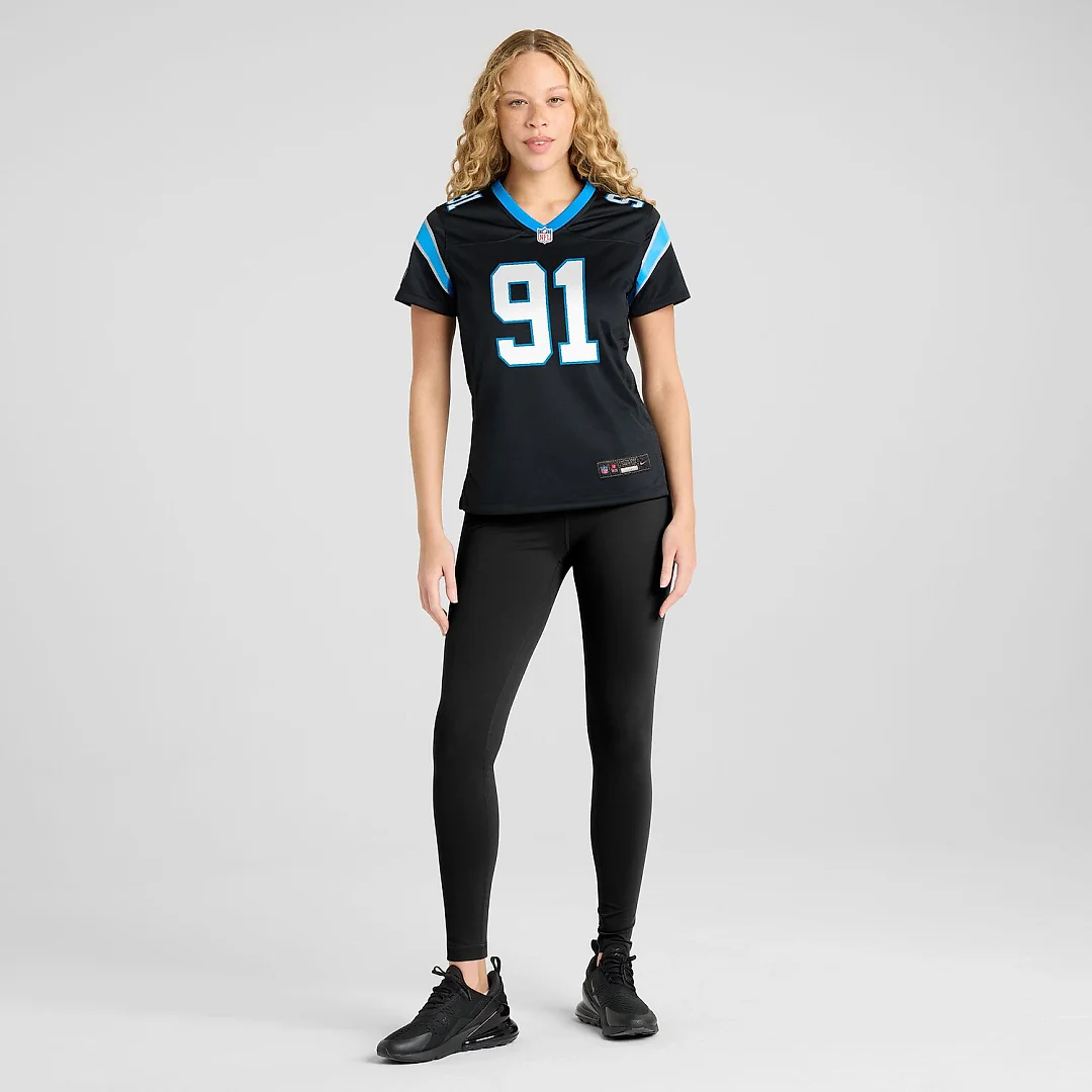 Zennovawear Patrick Jones II Carolina Panthers Women's Team Game Jersey - Black