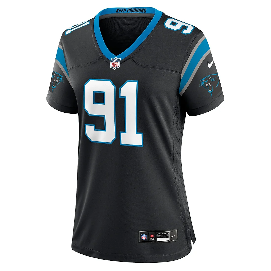 Zennovawear Patrick Jones II Carolina Panthers Women's Team Game Jersey - Black