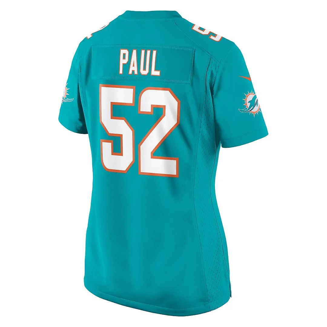 Zennovawear Patrick Paul Miami Dolphins Women's Game Jersey - Aqua