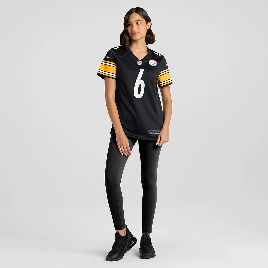 Zennovawear Patrick Queen Pittsburgh Steelers Women's Team Game Jersey - Black