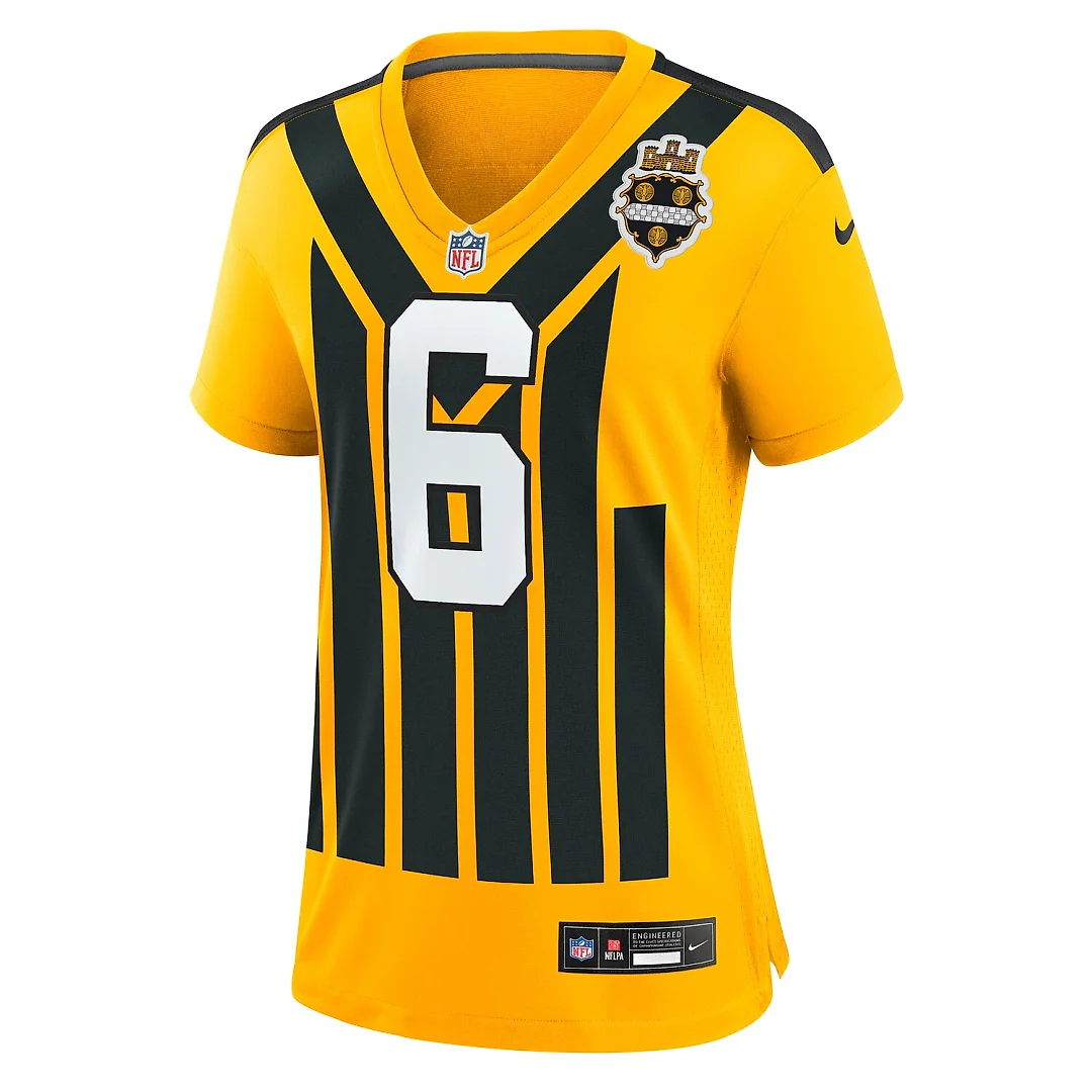 Zennovawear Patrick Queen Pittsburgh Steelers Women's Alternate 1933 Throwback Game Jersey - Gold