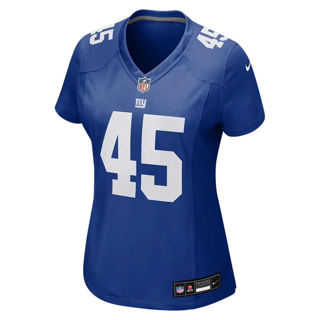 Zennovawear Patrick Ricard New York Giants Women's Team Game Jersey - Royal