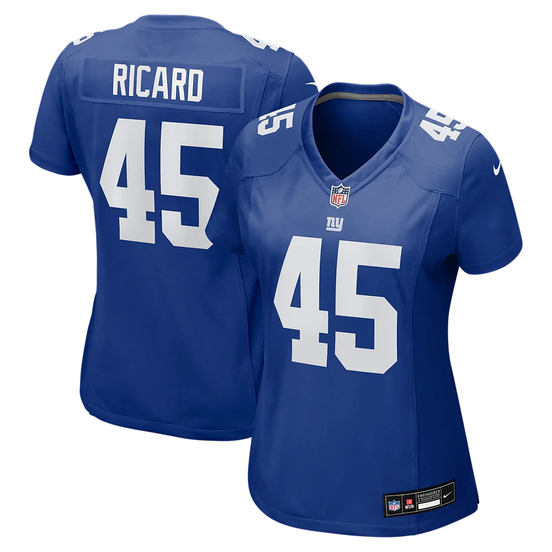 Zennovawear Patrick Ricard New York Giants Women's Team Game Jersey - Royal