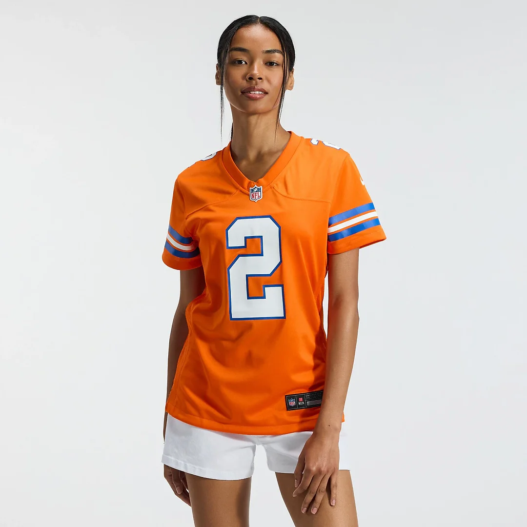Zennovawear Patrick Surtain II Denver Broncos Women's Mile High Collection 1977 Throwback Player Game Jersey - Orange