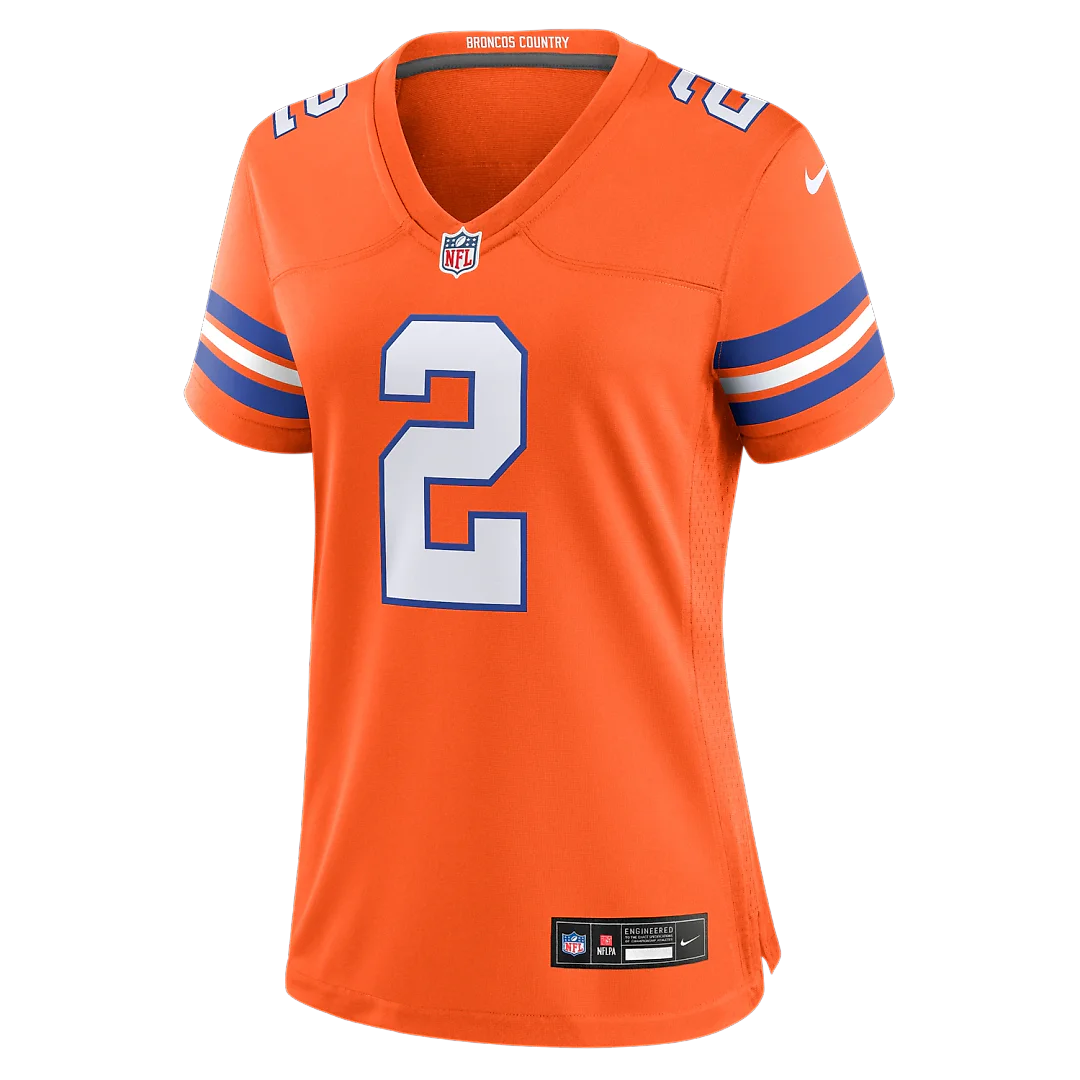 Zennovawear Patrick Surtain II Denver Broncos Women's Mile High Collection 1977 Throwback Player Game Jersey - Orange