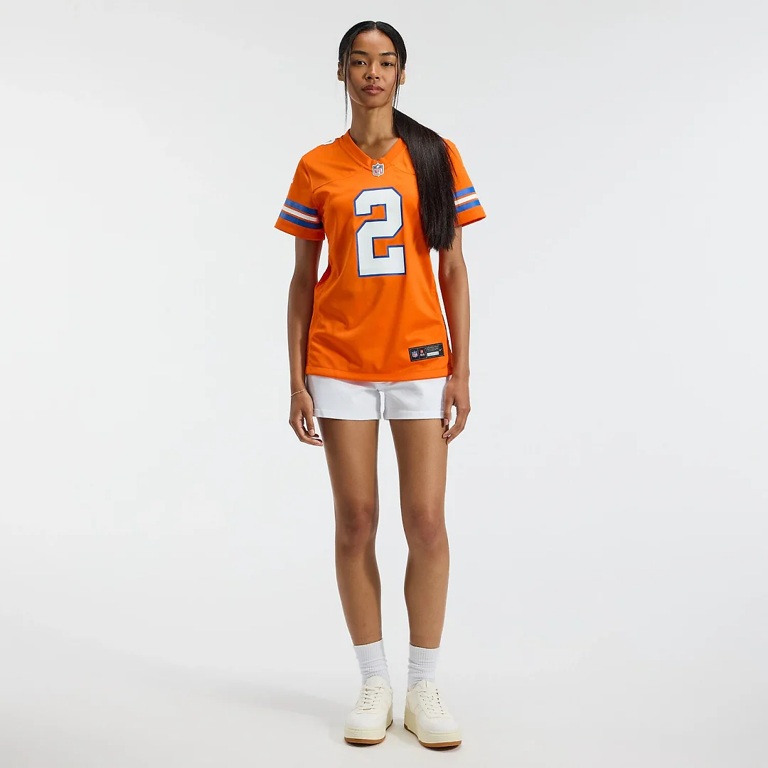 Zennovawear Patrick Surtain II Denver Broncos Women's Mile High Collection 1977 Throwback Player Game Jersey - Orange