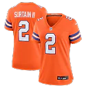 Zennovawear Patrick Surtain II Denver Broncos Women's Mile High Collection 1977 Throwback Player Game Jersey - Orange