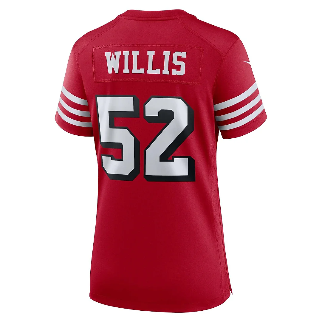 Zennovawear Patrick Willis San Francisco 49ers Women's Alternate Game Jersey - Scarlet
