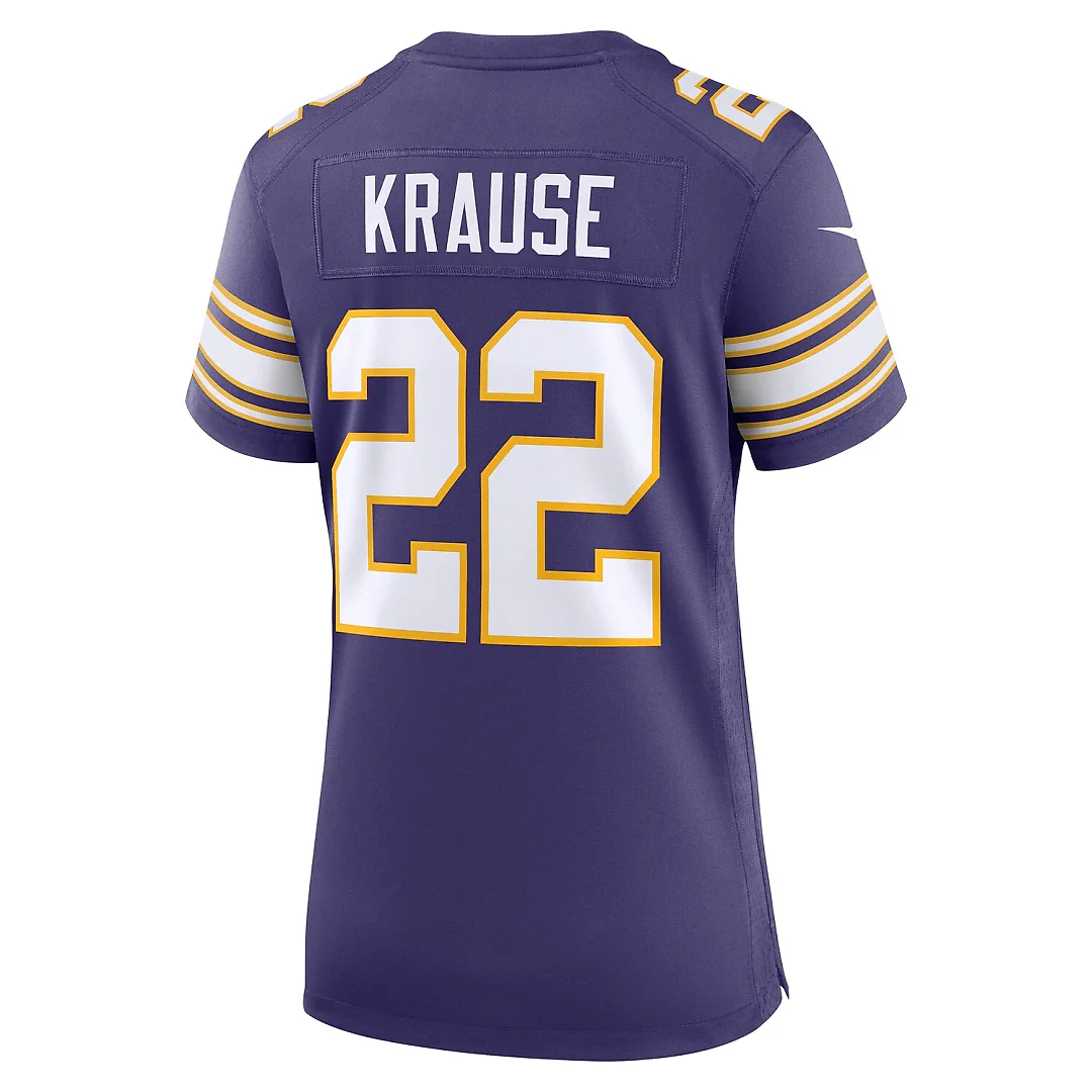Zennovawear Paul Krause Minnesota Vikings Women's Classic Retired Player Jersey - Purple