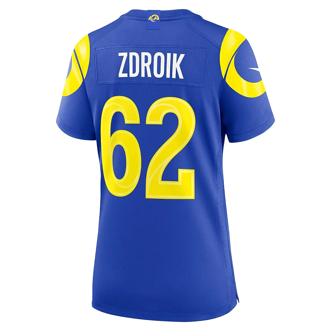 Zennovawear Payton Zdroik Los Angeles Rams Women's Team Game Jersey - Royal