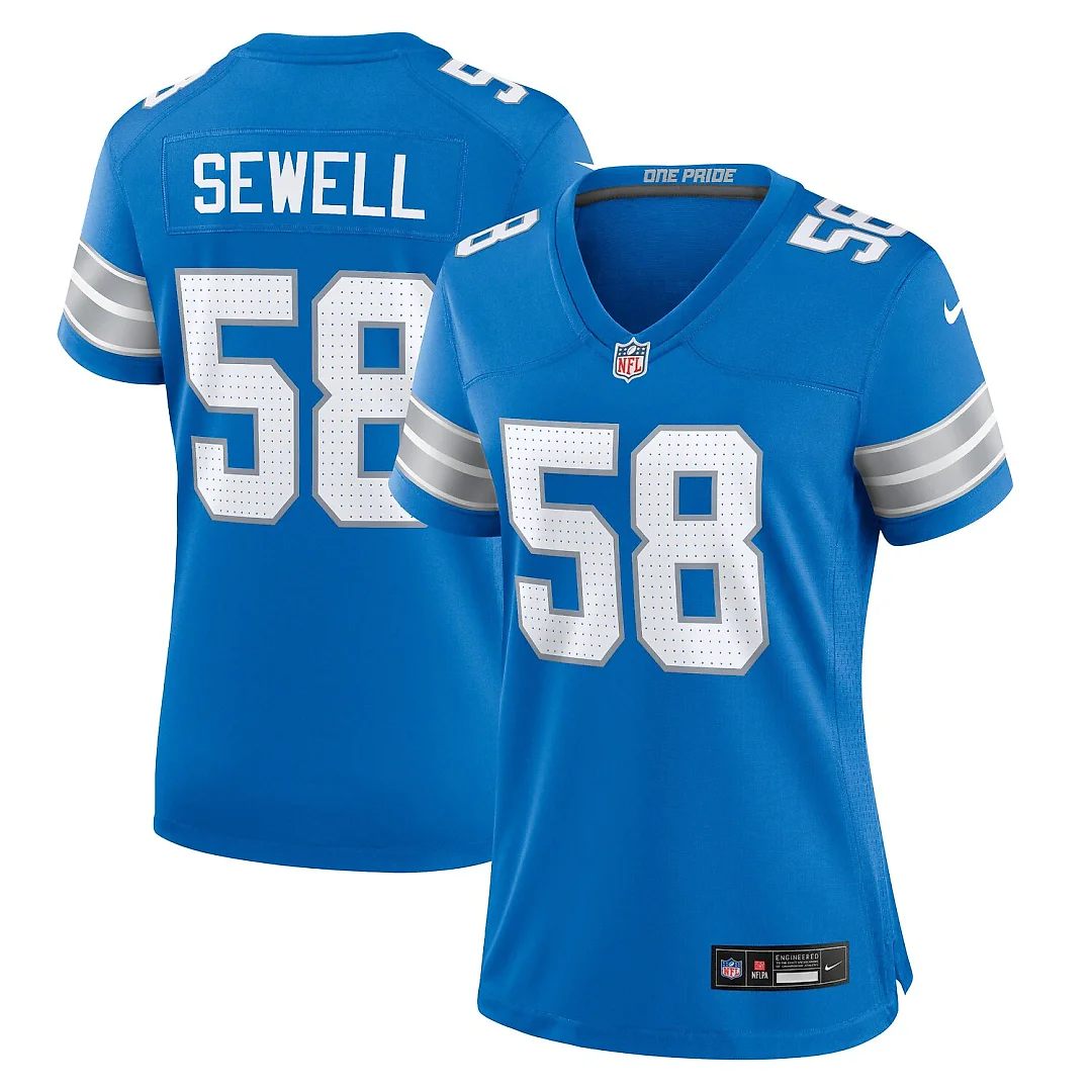 Zennovawear Penei Sewell Detroit Lions Women's Game Jersey - Blue
