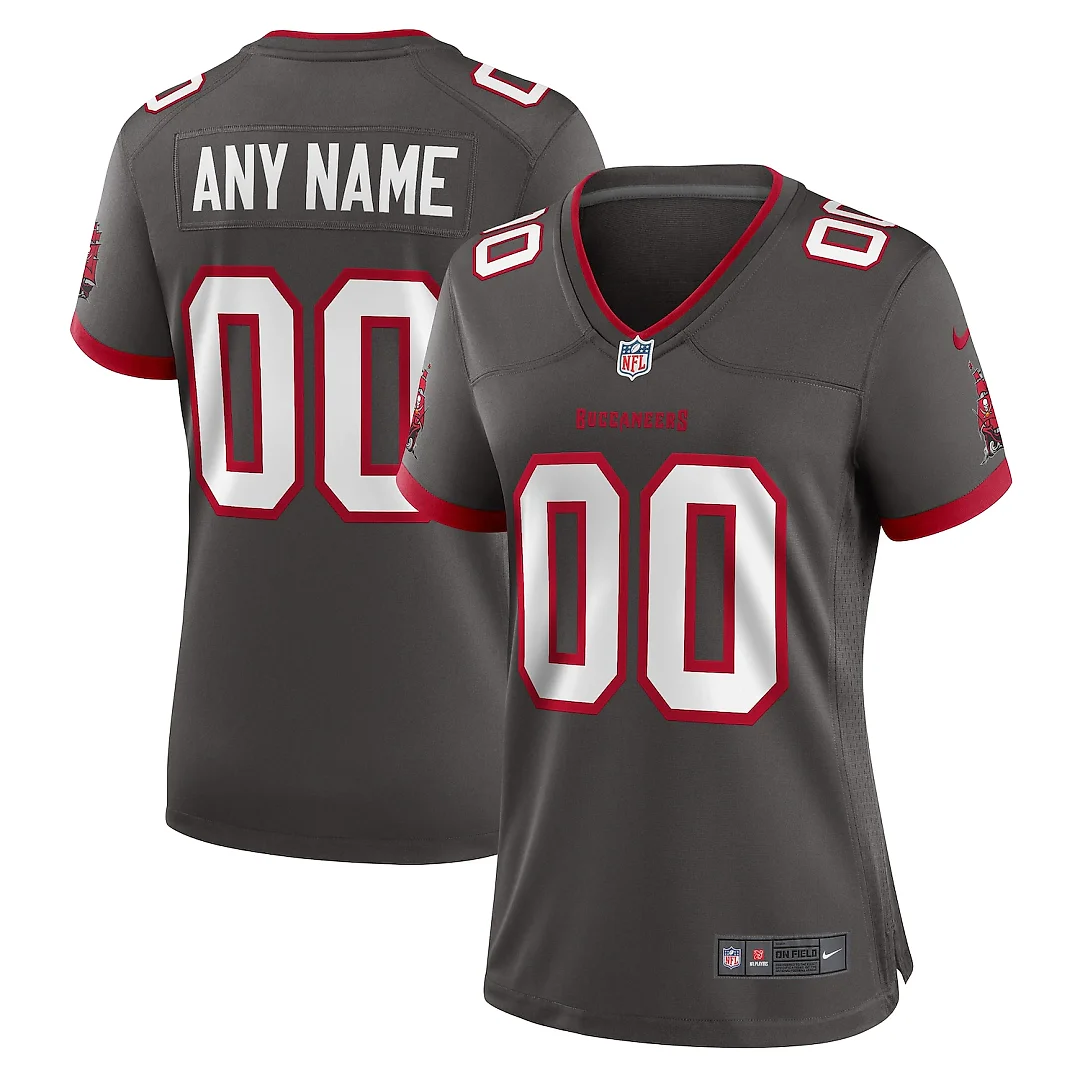 Zennovawear Tampa Bay Buccaneers Women's Alternate Custom Game Jersey - Pewter