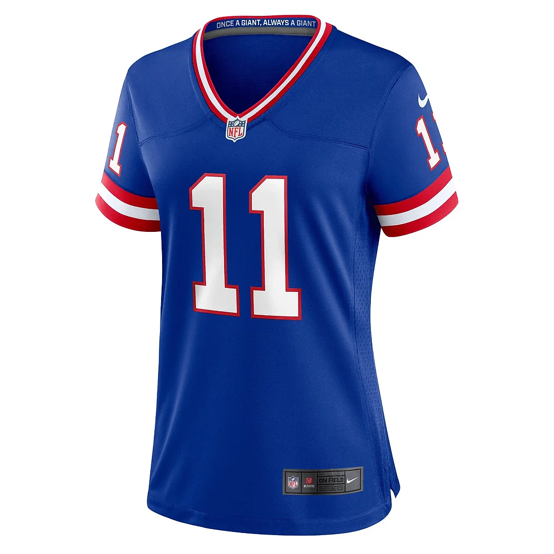 Zennovawear Phil Simms New York Giants Women's Classic Retired Player Game Jersey - Royal