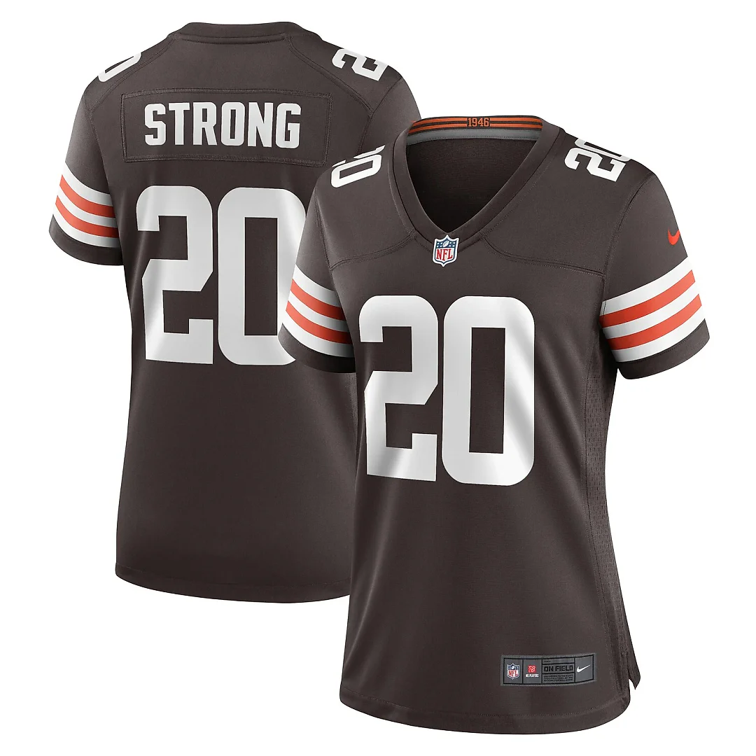Zennovawear Pierre Strong Jr. Cleveland Browns Women's Team Game Jersey - Brown