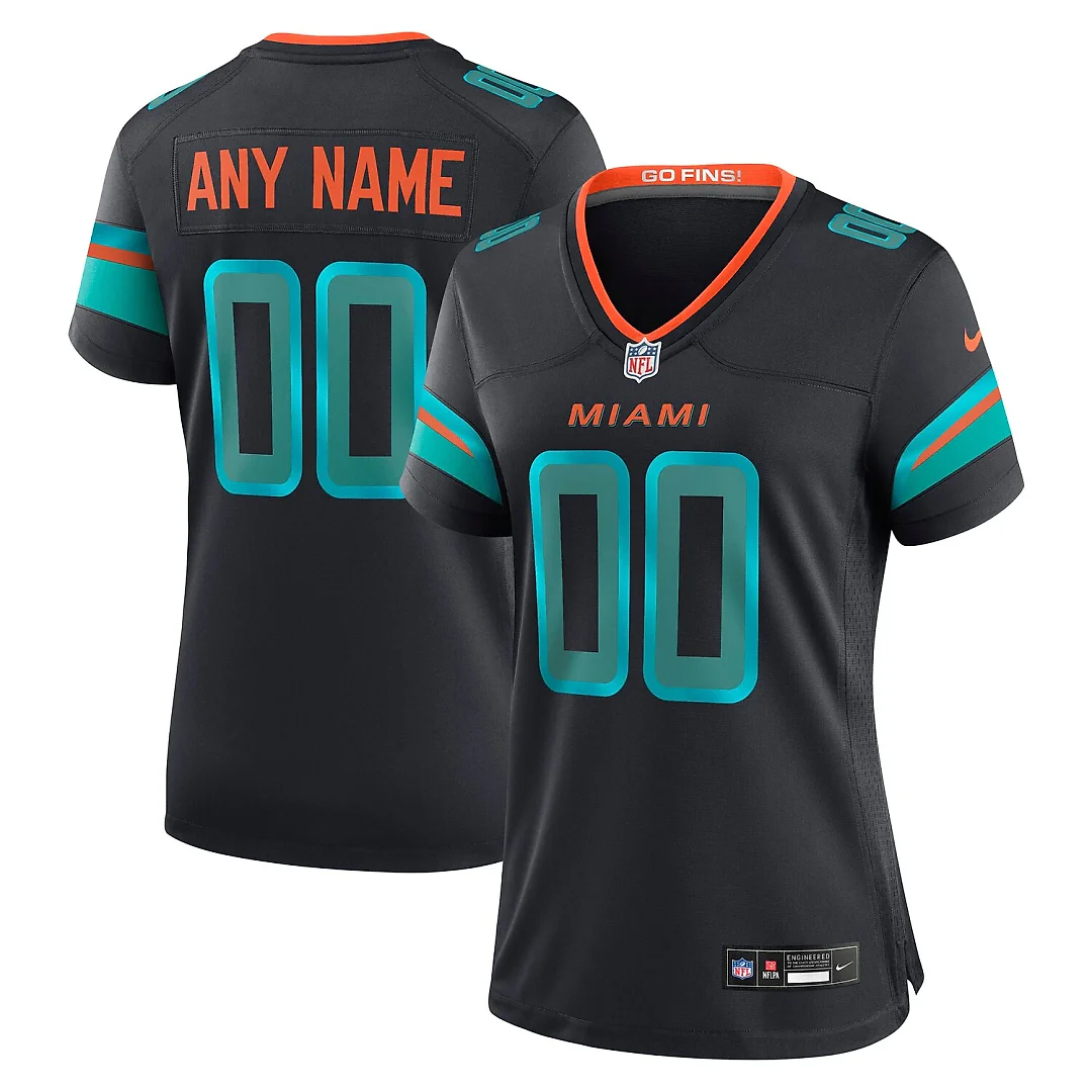 Zennovawear Miami Dolphins Women's 2025 Rivalries Collection Custom Game Jersey - Pitch Blue