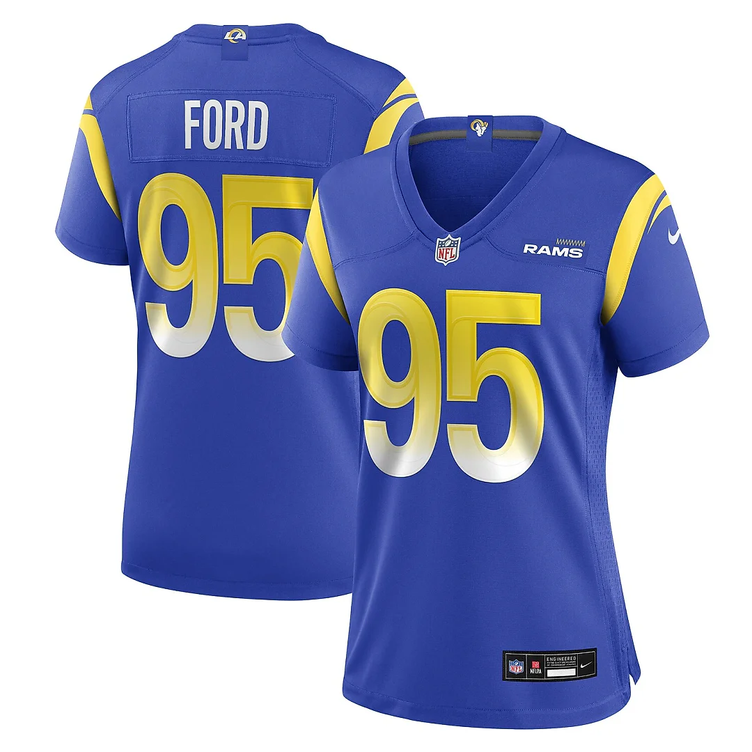 Zennovawear Poona Ford Los Angeles Rams Women's Team Game Jersey - Royal