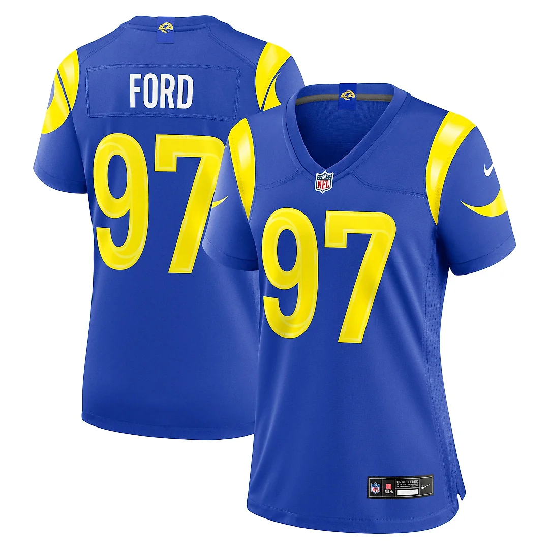 Zennovawear Poona Ford Los Angeles Rams Women's Team Game Jersey - Royal
