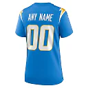 Zennovawear Los Angeles Chargers Women's Custom Game Jersey - Powder Blue
