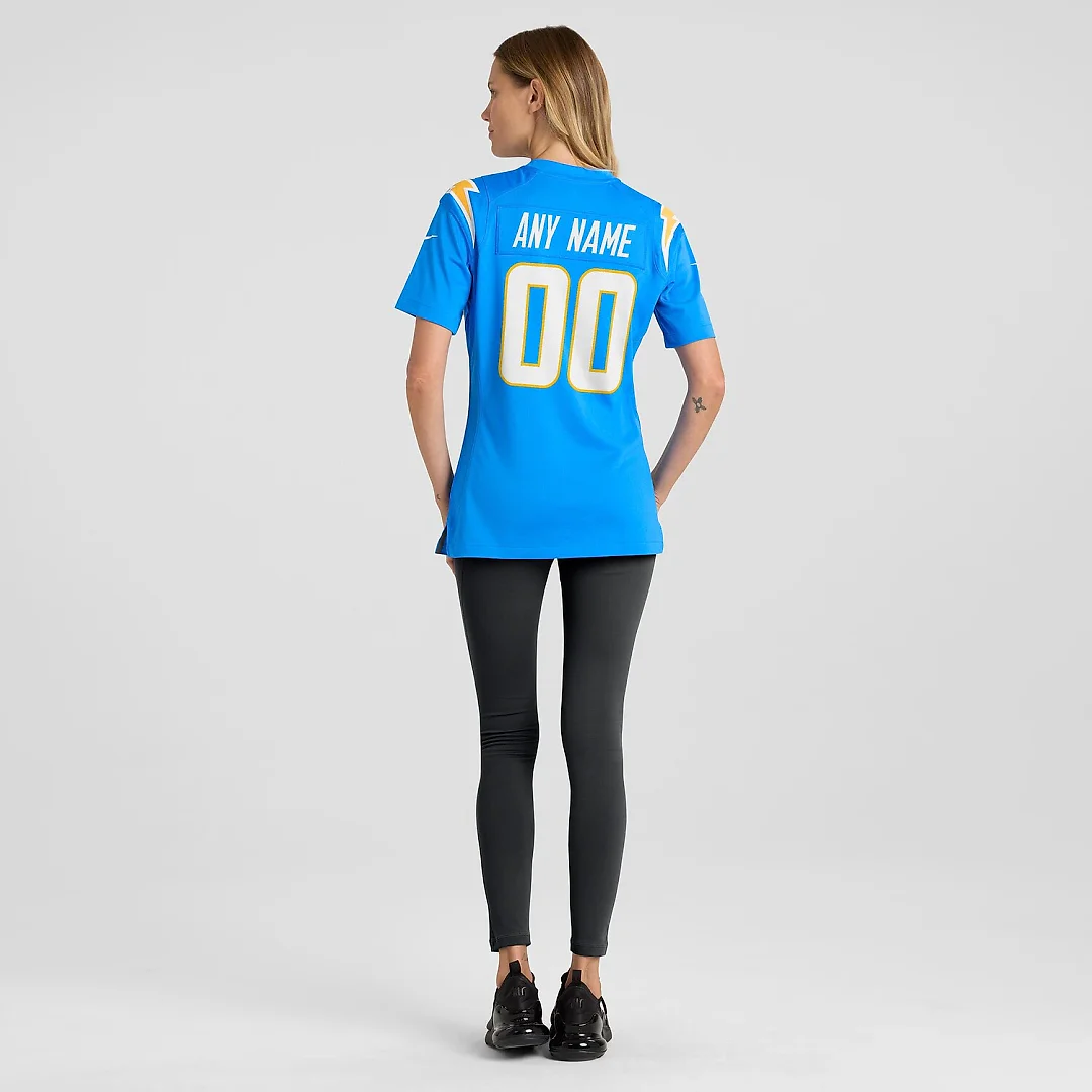 Zennovawear Los Angeles Chargers Women's Custom Game Jersey - Powder Blue