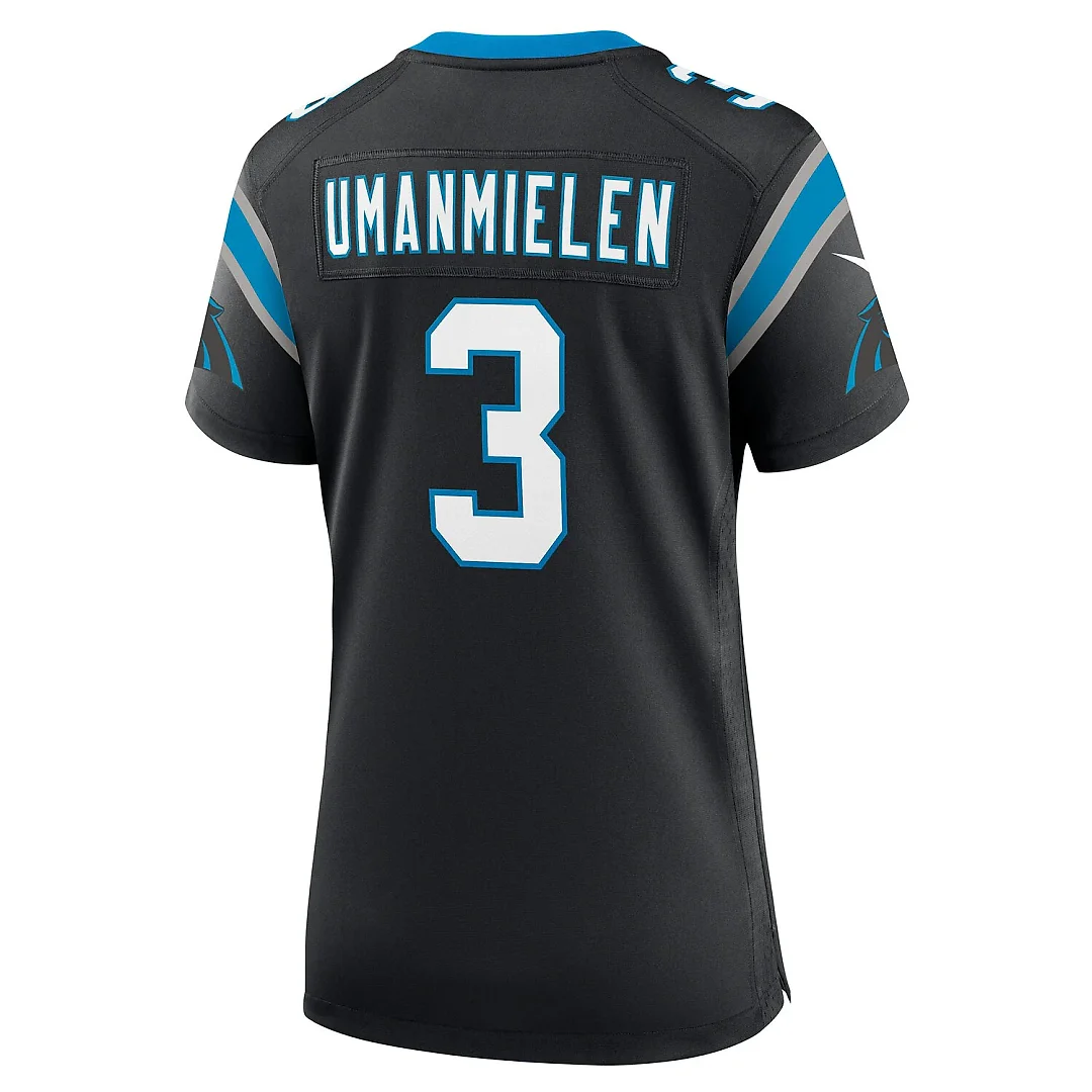 Zennovawear Princely Umanmielen Carolina Panthers Women's Team Game Jersey - Black