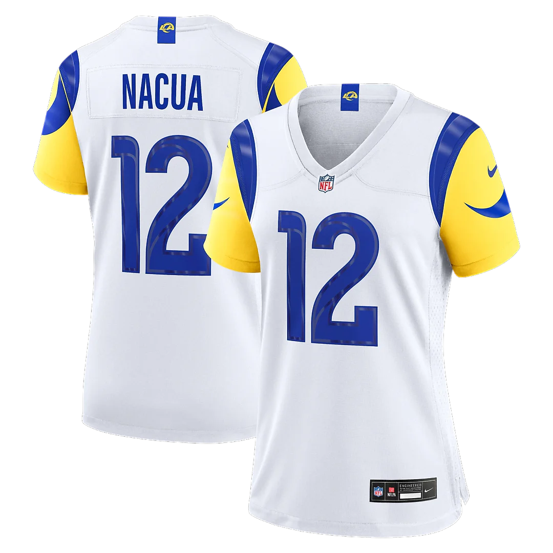 Zennovawear Puka Nacua Los Angeles Rams Women's Game Jersey - White