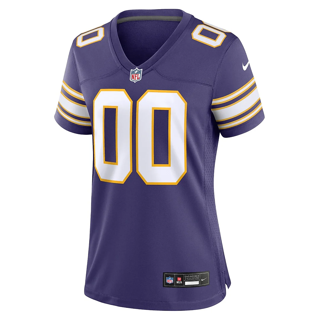 Zennovawear Minnesota Vikings Women's Classic Custom Game Jersey - Purple