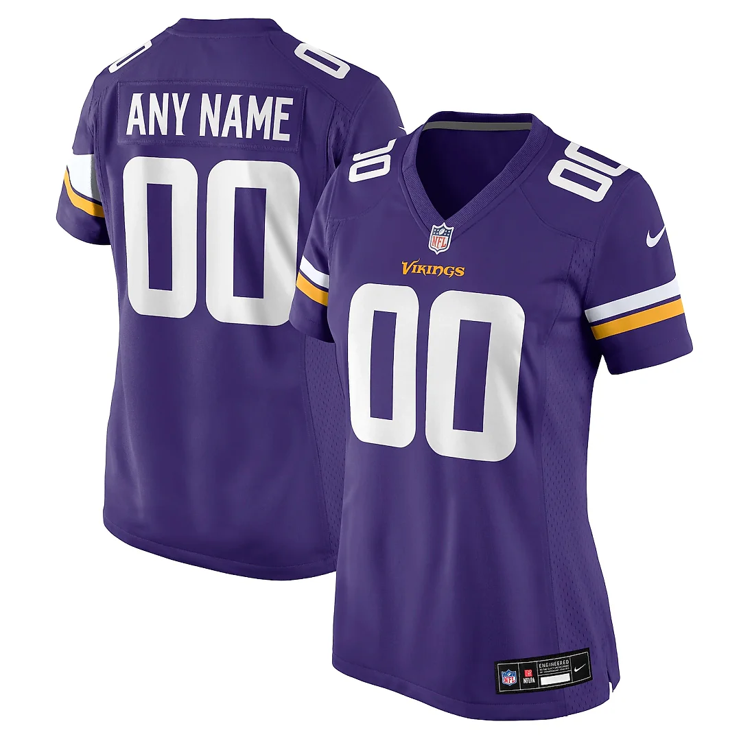 Zennovawear Minnesota Vikings Women's Custom Game Jersey - Purple