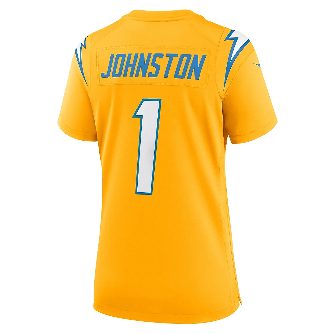 Zennovawear Quentin Johnston Los Angeles Chargers Women's Alternate Charger Power Game Jersey - Gold