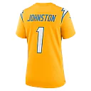 Zennovawear Quentin Johnston Los Angeles Chargers Women's Alternate Charger Power Game Jersey - Gold