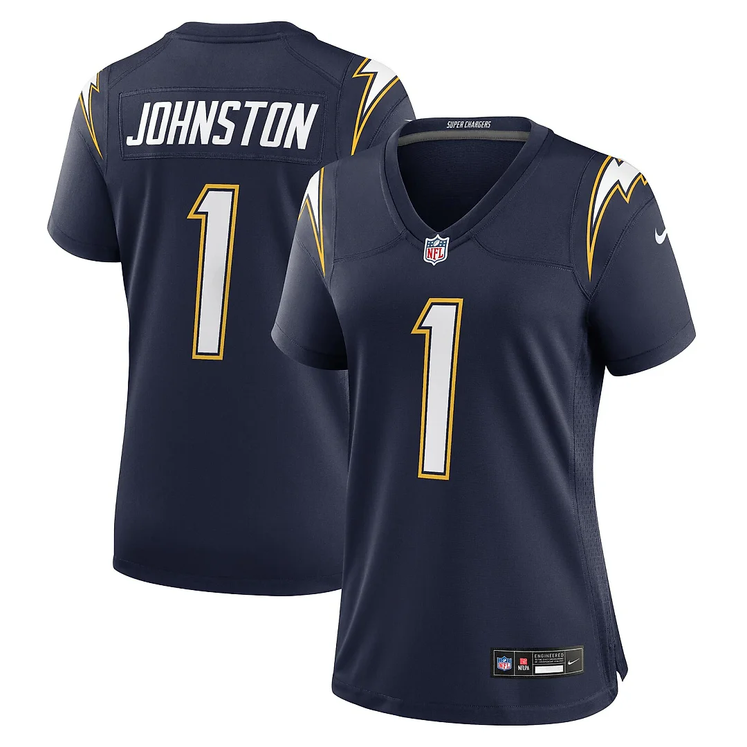 Zennovawear Quentin Johnston Los Angeles Chargers Women's Alternate Super Chargers Game Jersey - Navy