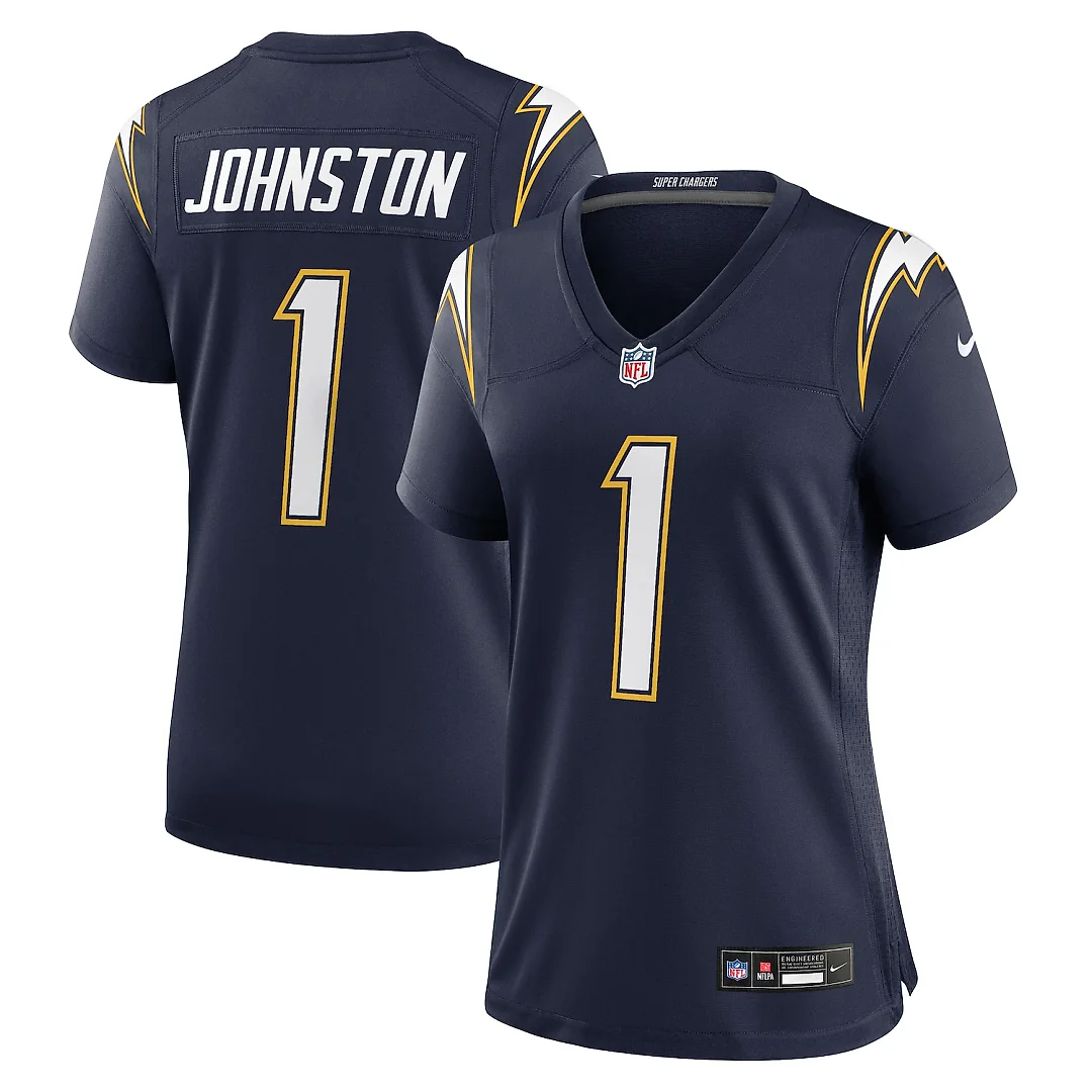 Zennovawear Quentin Johnston Los Angeles Chargers Women's Alternate Super Chargers Game Jersey - Navy