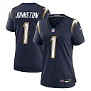 Zennovawear Quentin Johnston Los Angeles Chargers Women's Alternate Super Chargers Game Jersey - Navy