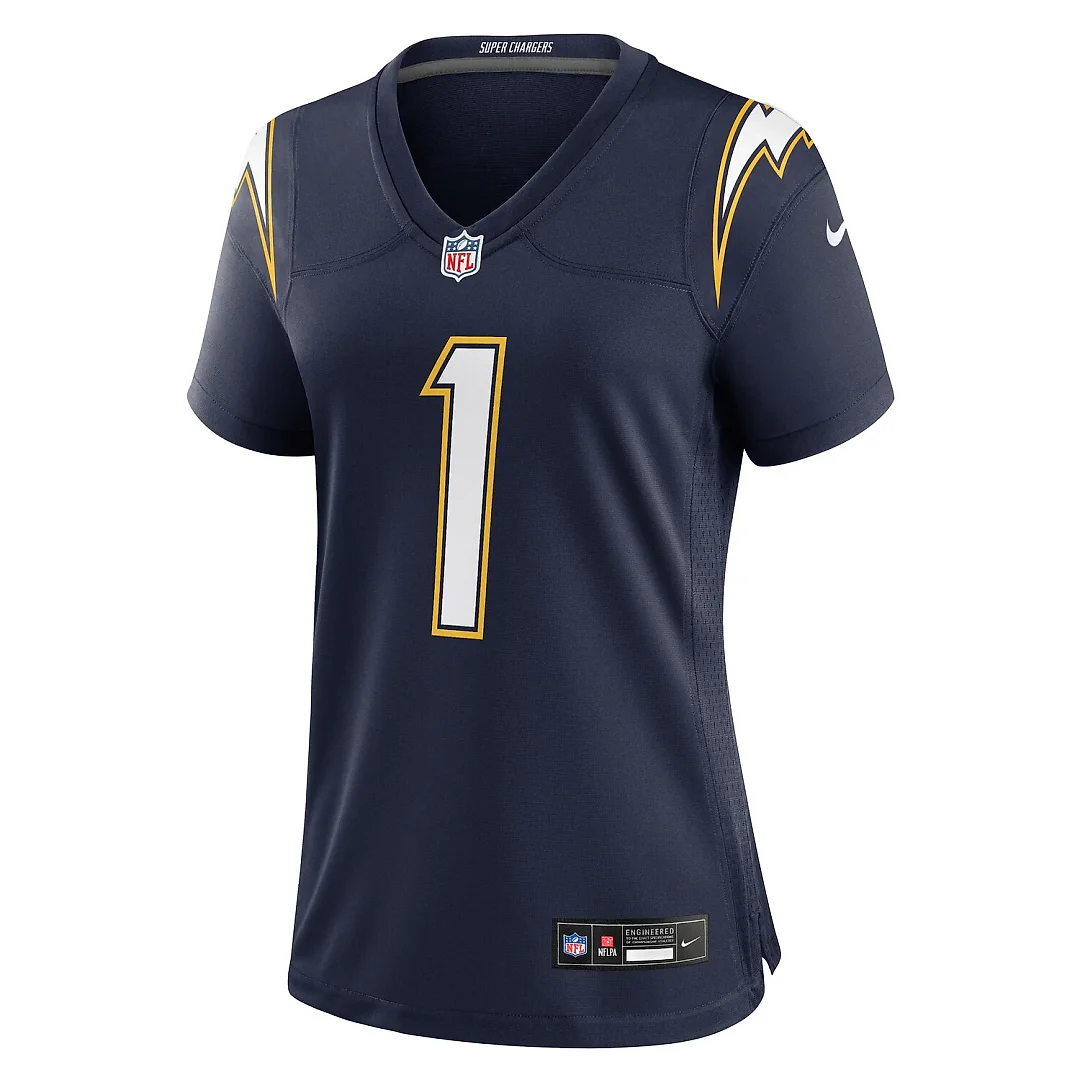 Zennovawear Quentin Johnston Los Angeles Chargers Women's Alternate Super Chargers Game Jersey - Navy