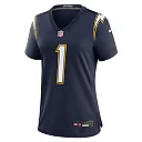 Zennovawear Quentin Johnston Los Angeles Chargers Women's Alternate Super Chargers Game Jersey - Navy