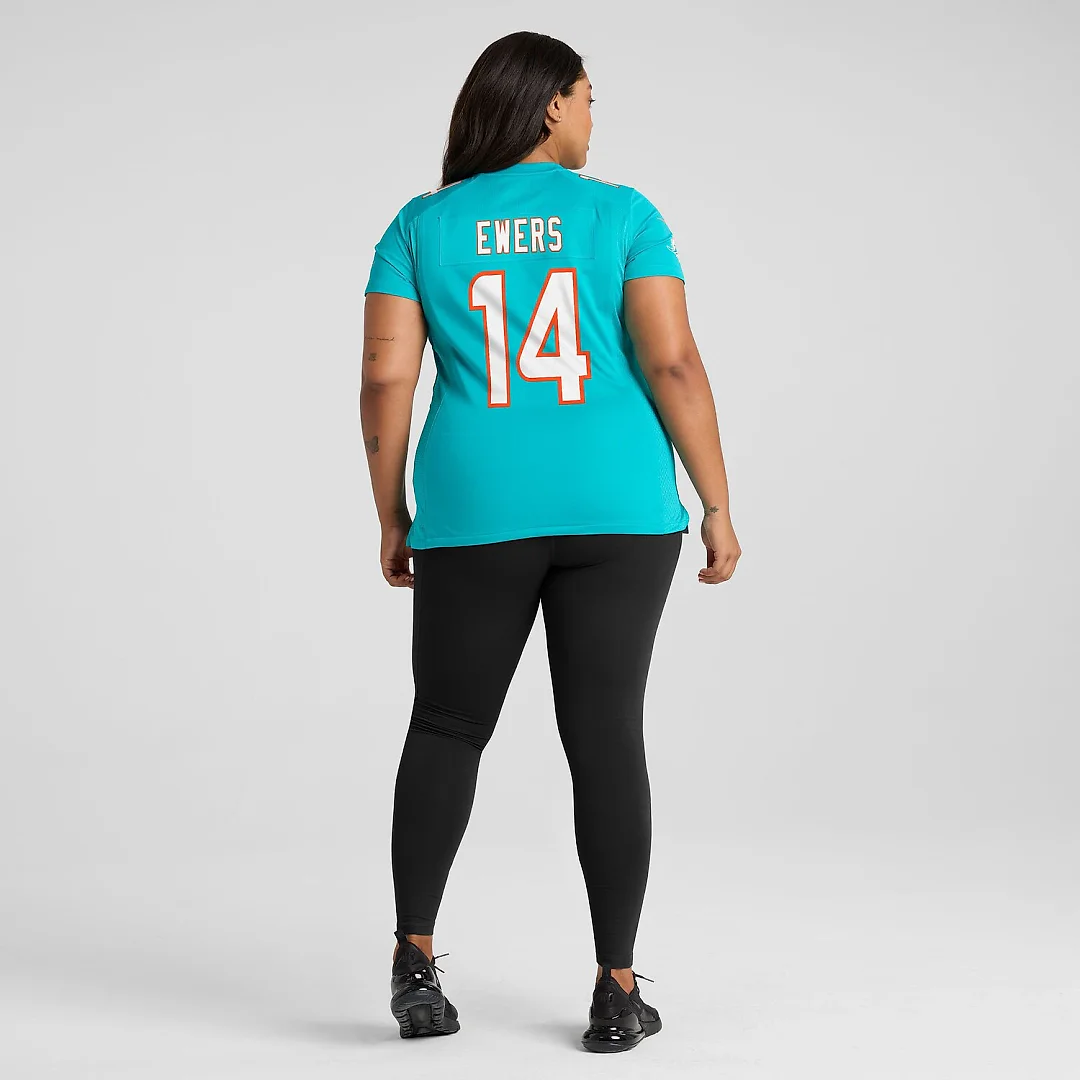 Zennovawear Quinn Ewers Miami Dolphins Women's Team Game Jersey - Aqua